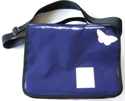 Recycled laptop bag made for Clemenger